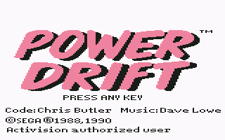 Power Drift screenshot 3 for Commodore 64